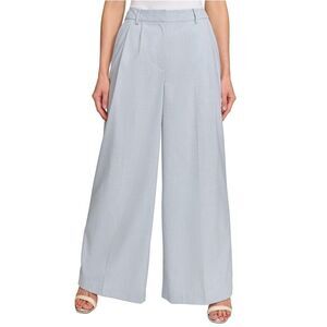 DKNY Womens Petite Full Length High Rise Casual Wide Leg Pants, NWT